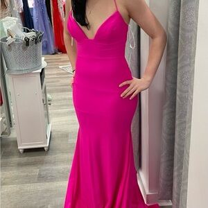 Sherri Hill Fuchsia Prom Gown